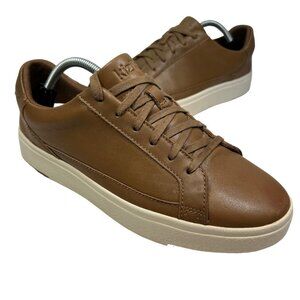 Kizik Vegas Walking Shoes Mens Sz US 10 WIDE Brown Leather Casual Comfort